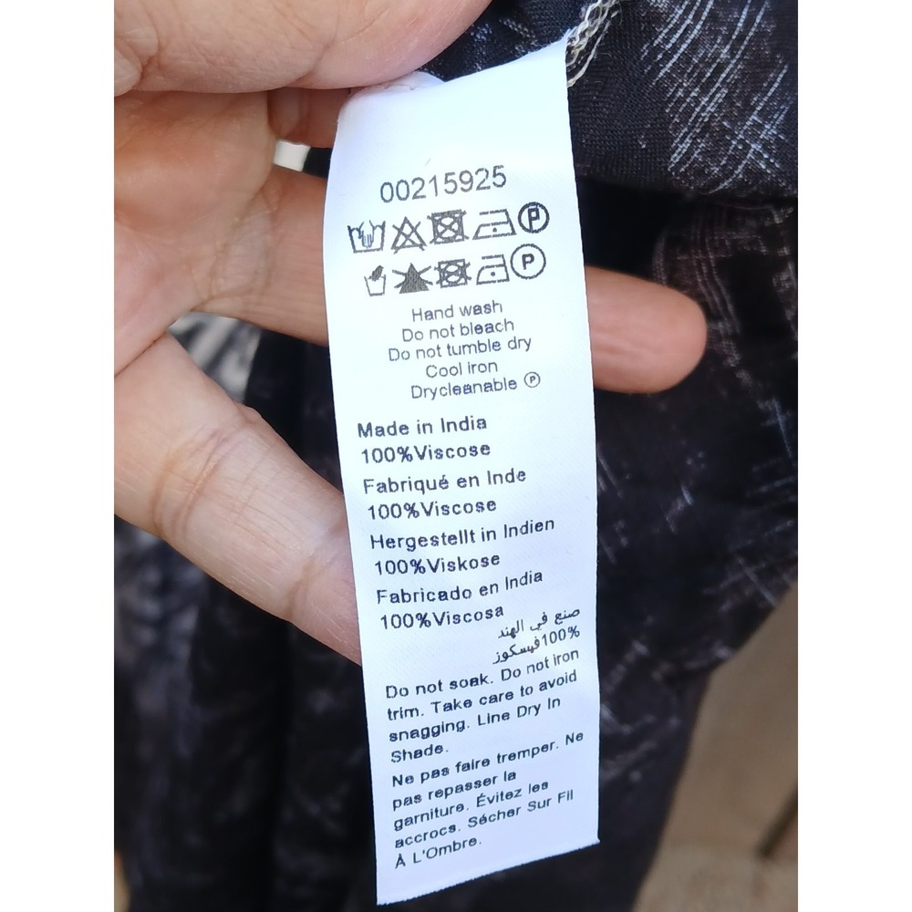 Zim Zoe Dress Womens Plus Black Geometric Pockets Flowy Midi House Dress 26/28 - Picture 8 of 10
